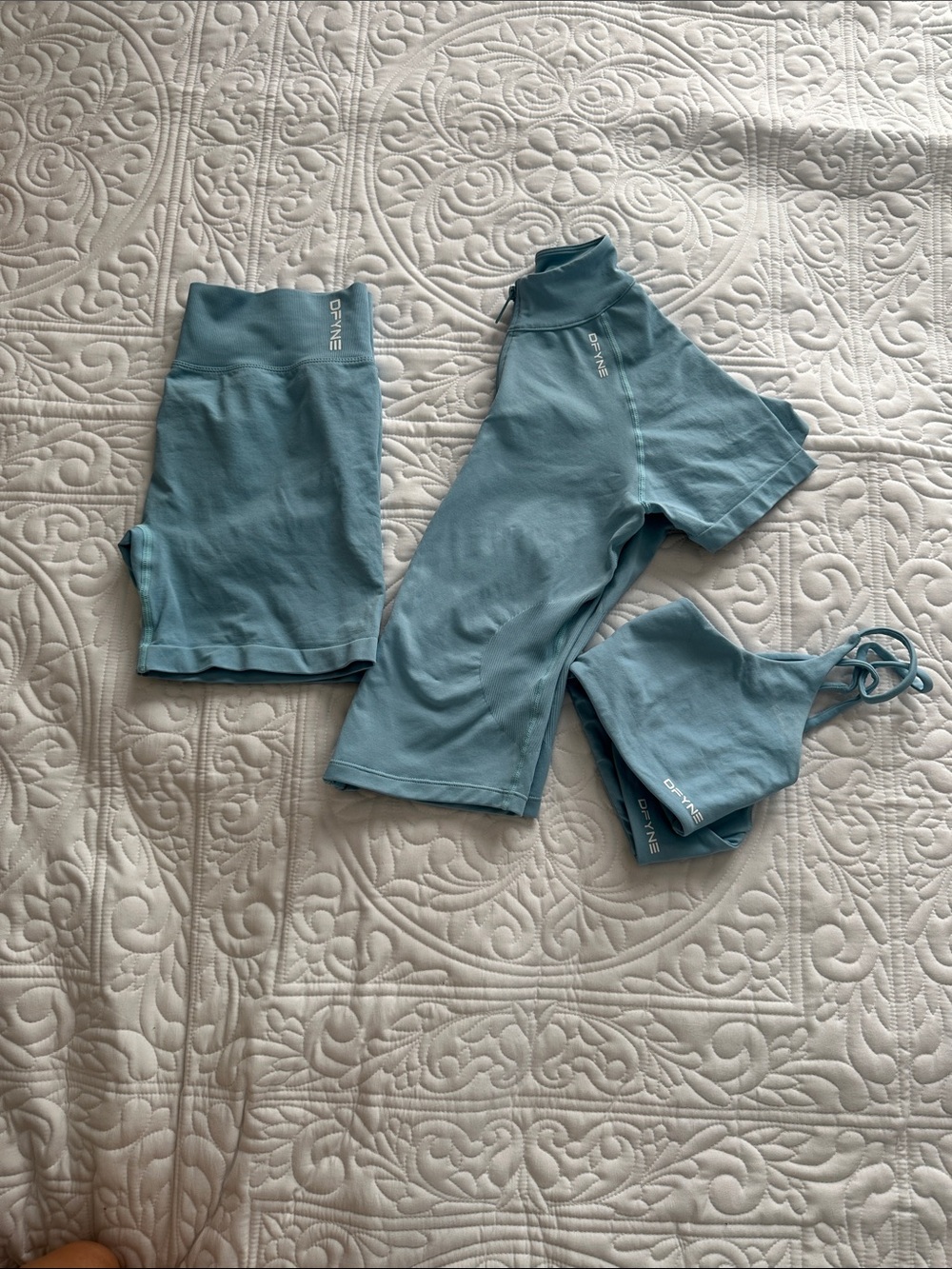 DYNAMO Women’s Light Blue Performance Bike Shorts 3 pieces